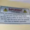 Barrel Cleaning Tool Warning Sticker
