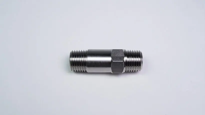Coupler Nipple 1/4" PT male 4.2cm, Stainless Steel (00-70823)