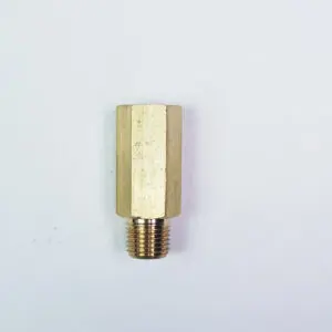 Nipple 1/4" PT male to female, 4.5cm, Brass (00-71268)