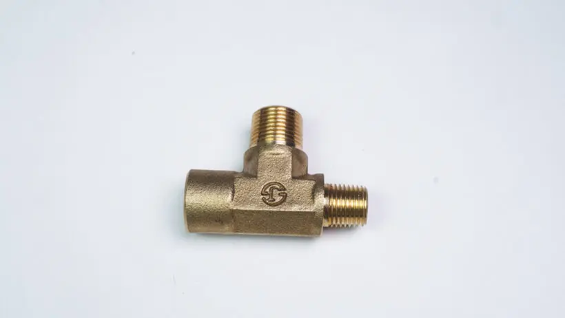 Tee-Nipple 1/4" PT female to 3/8" PT male to 1/4" PT male (00-71362)