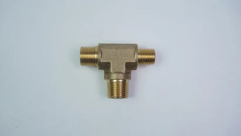 Tee-Nipple M16 to 3/8" PT male to 1/4" PT male