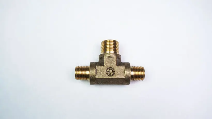 Tee Nipple PT1/4M - PF3/8M - PT1/4M [brass]
