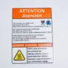 Attention & Caution sticker
