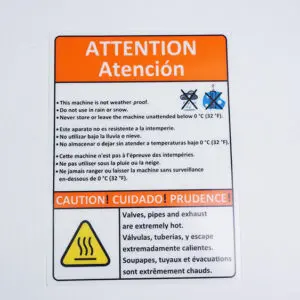 Attention & Caution sticker