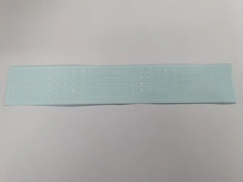 Error Sticker for Diesel Models (US/Americas)