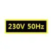 28-80059 230V 50Hz sticker