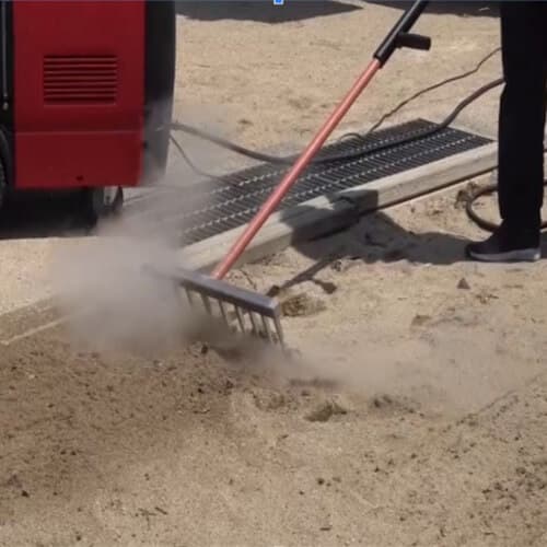 Sand Sanitizing Rake - Heavy-Duty Quick-Connect