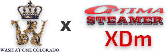 Optima XDm Steamer and Wash at One Colorado logos