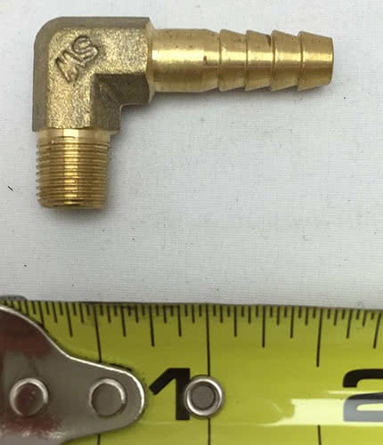 Hose fitting PT1/8M-8, elbow