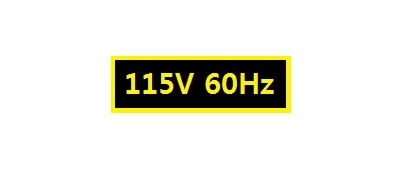 115V 60Hz sticker